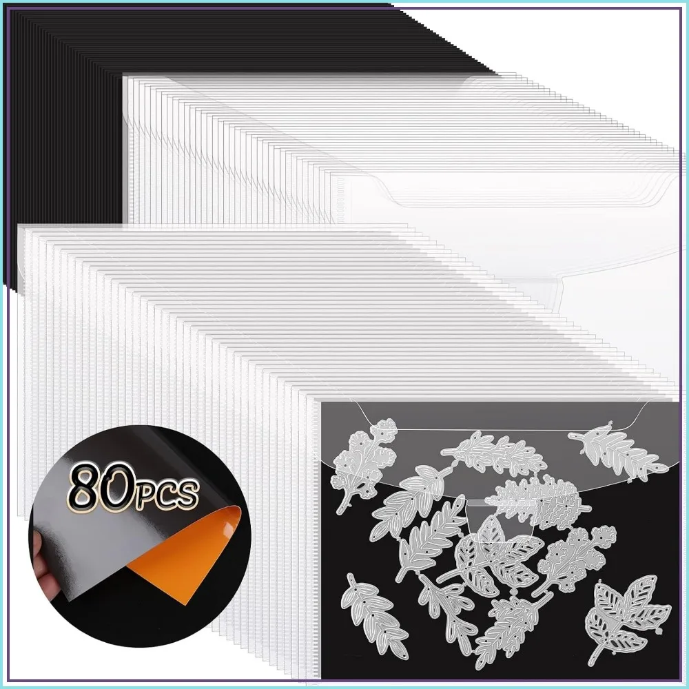 80-Pack Die Storage Set: 40 Bags + 40 Magnetic Sheets for Stamps, Dies & DIY Scrapbooking
80-Pack Die Storage Set: 40 Bags + 40 Magnetic Sheets for Stamps, Dies & DIY Scrapbooking