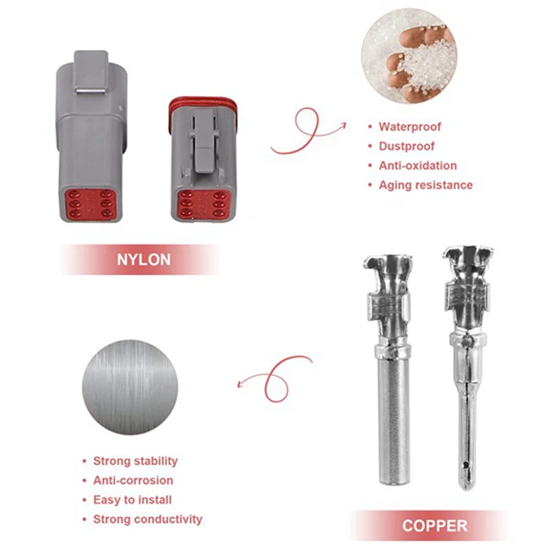 【Must-Haves】1 комплект 2, 3, 4, 6, 8, 12-контактный разъем, автомобильный электрический разъем с штампованными контактами размера 16
【Must-Haves】1 комплект 2, 3, 4, 6, 8, 12-контактный разъем, автомобильный электрический разъем с штампованными контактами размера 16