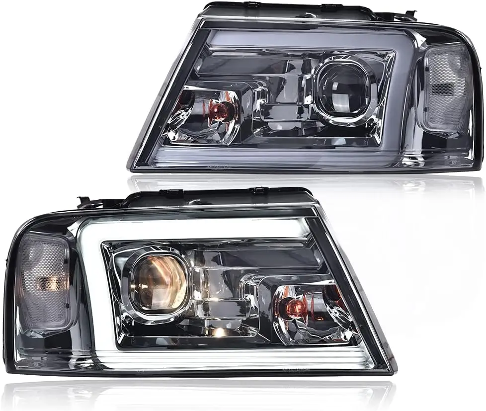 Светодиодные фары DRL, совместимые с фарами бампера Lincoln Mark 2006-2008 годов/подходят для Ford F150 2004-2008 (Halogen Smoke Lens Chrome Ho
Светодиодные фары DRL, совместимые с фарами бампера Lincoln Mark 2006-2008 годов/подходят для Ford F150 2004-2008 (Halogen Smoke Lens Chrome Ho