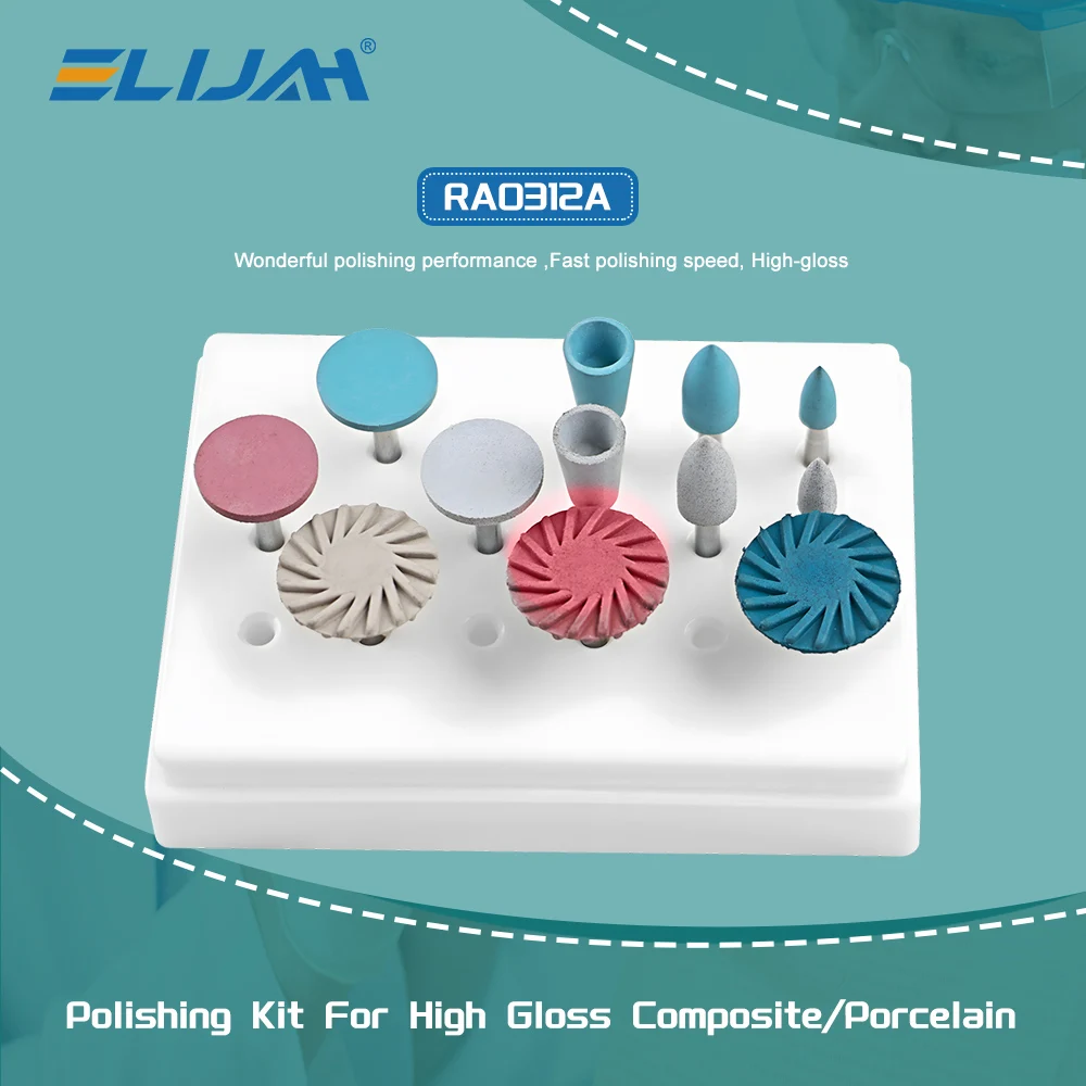 ELIJAH 12Pcs/box Dental RA Rubber Resin Polishing Wheel Silicone Rubber Spiral Composite Resin Grinding and Polishing Set
ELIJAH 12Pcs/box Dental RA Rubber Resin Polishing Wheel Silicone Rubber Spiral Composite Resin Grinding and Polishing Set