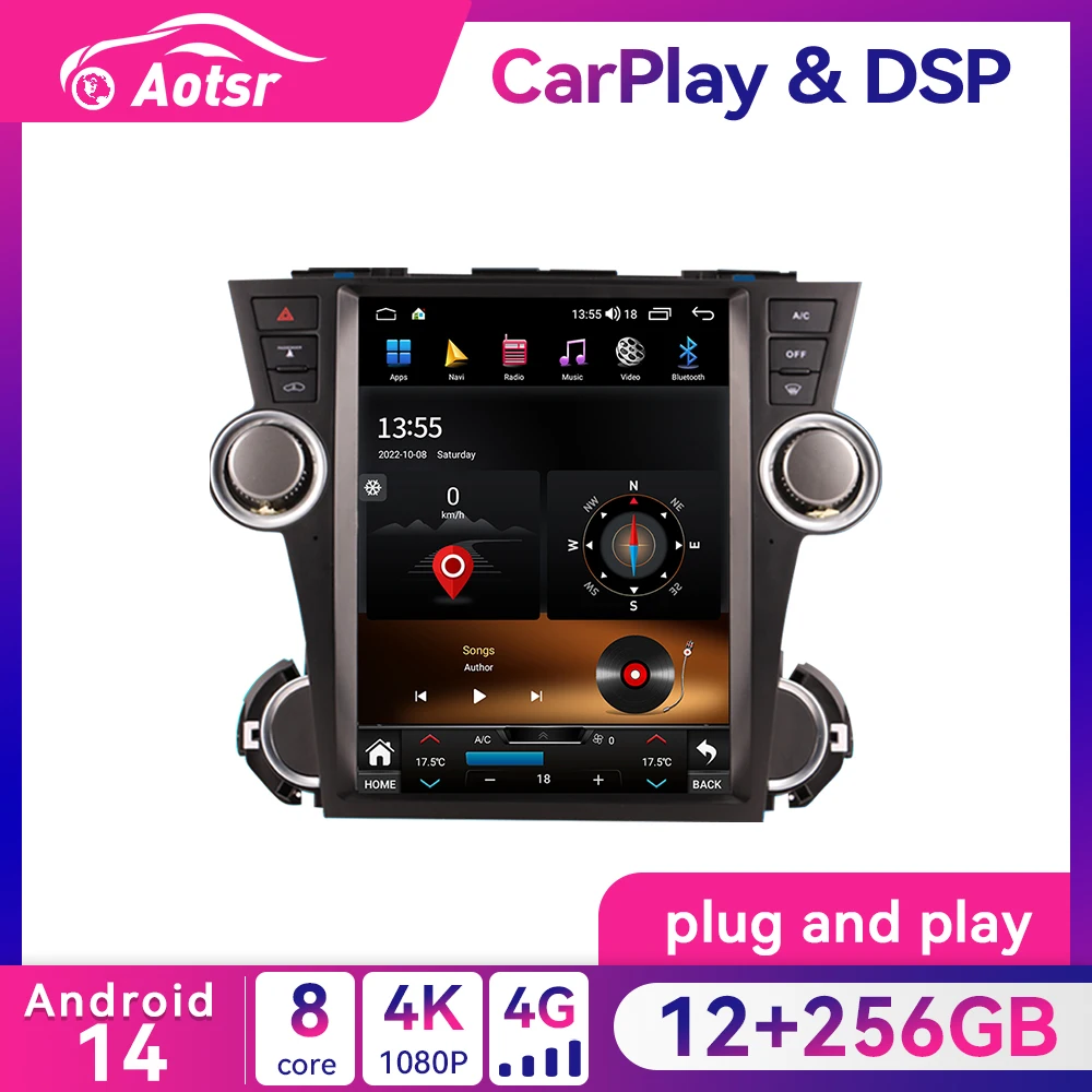 12.1" For Toyota Highlander 2009 - 2013 Tesla Android 14 Car Radio Player GPS Navigation Auto Stereo Multimedia Video Head unit
12.1" For Toyota Highlander 2009 - 2013 Tesla Android 14 Car Radio Player GPS Navigation Auto Stereo Multimedia Video Head unit