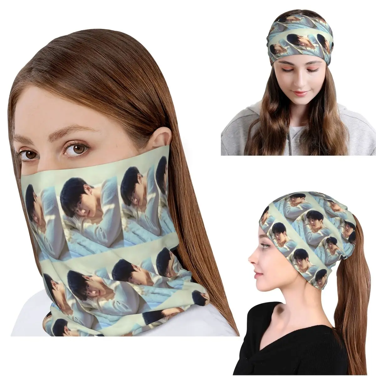 Cha EunWoo Kpop Astro Bandana Neck Gaiter Mask Scarf Warm Headwear Beanies Hat for Men Women Adult All Season
Cha EunWoo Kpop Astro Bandana Neck Gaiter Mask Scarf Warm Headwear Beanies Hat for Men Women Adult All Season