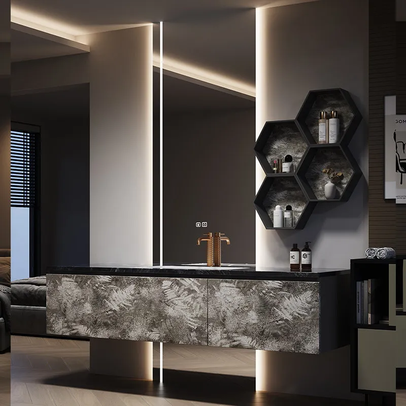 Italian hotel wind rock slab seamless ceramic integrated basin bathroom cabinet combined toilet washstand
Italian hotel wind rock slab seamless ceramic integrated basin bathroom cabinet combined toilet washstand