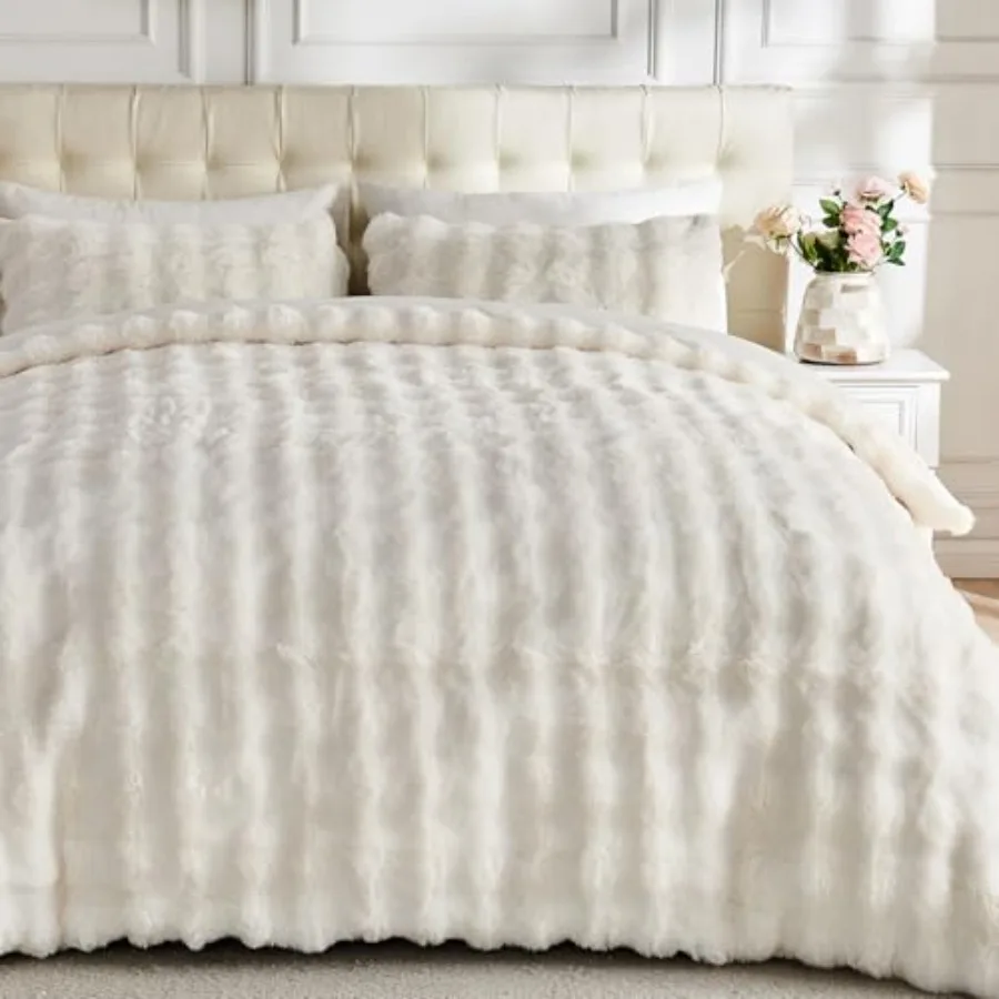 Fluffy Comforter Cover Set-Rabbit Fluff Faux Fur Duvet Cover Size, Plush Fuzzy Furry Bedding Sets 3Pieces 1 Duvet Cover and 2 P
Fluffy Comforter Cover Set-Rabbit Fluff Faux Fur Duvet Cover Size, Plush Fuzzy Furry Bedding Sets 3Pieces 1 Duvet Cover and 2 P