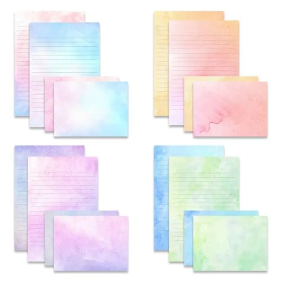 72 Pieces Stationery Set with Envelopes 48 Lined Watercolor Sheets + 24 Matching Envelopes,8 Unique Designs, 5.5 x 8.25 inch Do
72 Pieces Stationery Set with Envelopes 48 Lined Watercolor Sheets + 24 Matching Envelopes,8 Unique Designs, 5.5 x 8.25 inch Do