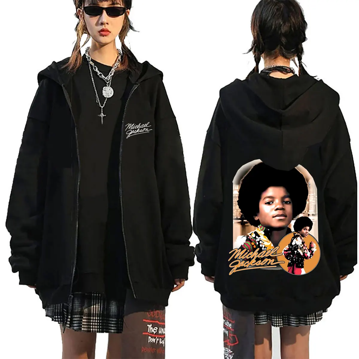 King of Pop Michael Jackson Album Cover Zipper Hoodie Men Fashion Rock Popular Zip Up Jacket Men's Retro Gothic Punk Streetwear
King of Pop Michael Jackson Album Cover Zipper Hoodie Men Fashion Rock Popular Zip Up Jacket Men's Retro Gothic Punk Streetwear