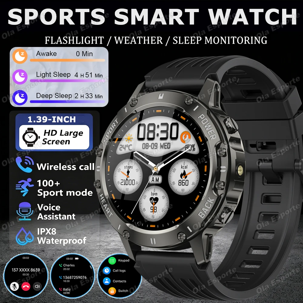 2026 New GPS Motion Outdoor Smart Watch Men LED Flashlight Heart Rate Waterproof Military Sport Bluetooth Call Smartwatch HW12
2026 New GPS Motion Outdoor Smart Watch Men LED Flashlight Heart Rate Waterproof Military Sport Bluetooth Call Smartwatch HW12