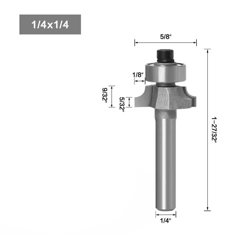 1/8\" Radius Router Bit 3.17mm 3.97mm 4.76mm 7.96mm Hard Alloy Solid Hardened Steel With Anti-kickback Design 1/4\"
1/8\" Radius Router Bit 3.17mm 3.97mm 4.76mm 7.96mm Hard Alloy Solid Hardened Steel With Anti-kickback Design 1/4\"