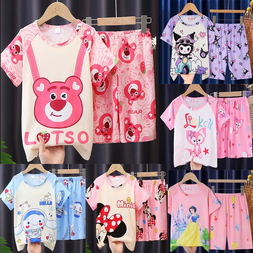 Summer Clothes Winnie Bear Boys Girls Kids Clothing Sets Stitch Melody Cartoon Suit Minnie Mickey Kid Sleepwear Short Sleeve PJS
Summer Clothes Winnie Bear Boys Girls Kids Clothing Sets Stitch Melody Cartoon Suit Minnie Mickey Kid Sleepwear Short Sleeve PJS