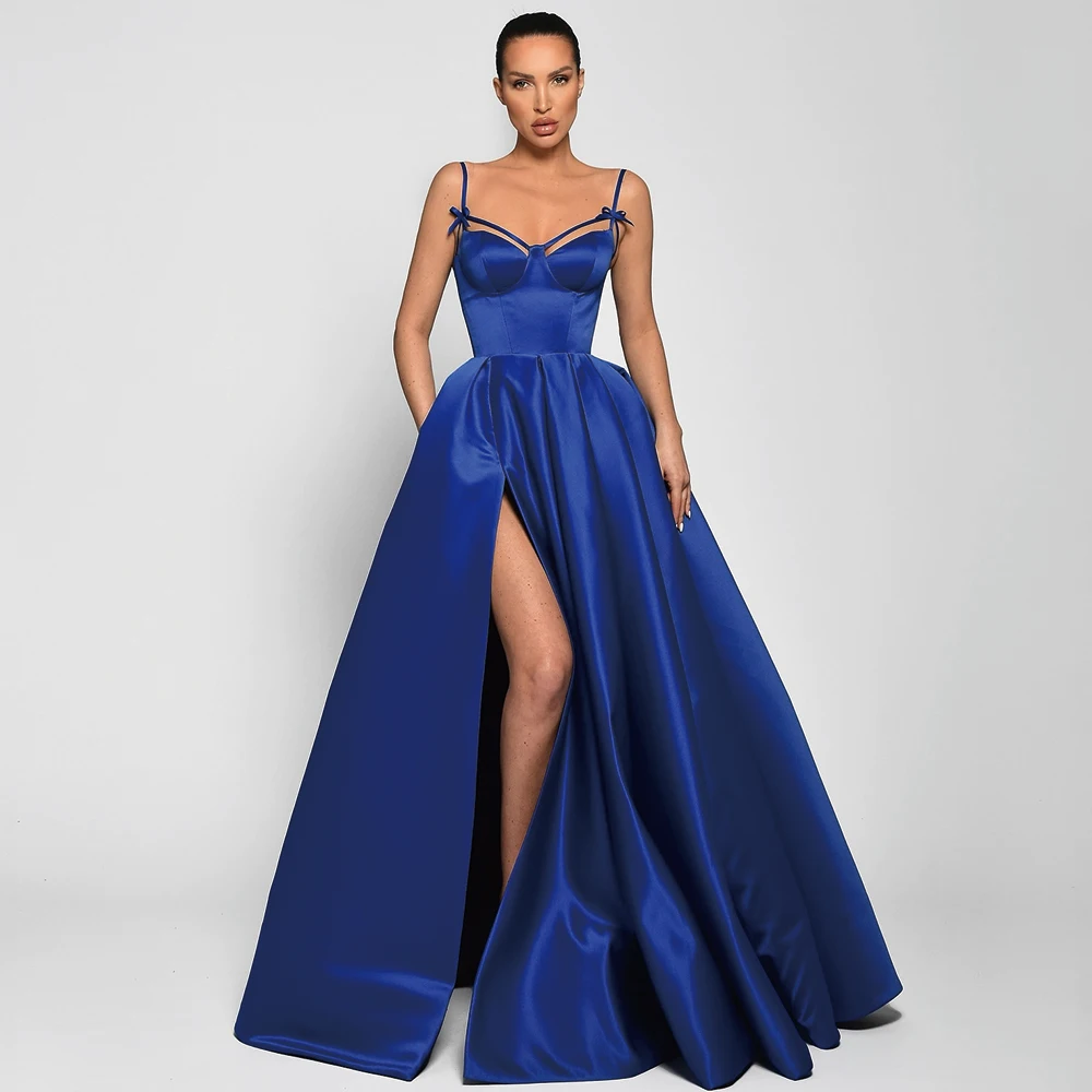Royal Blue Evening Dress Satin Spaghetti Straps V Neck A Line Sexy Evening Gowns for Women 2025 Floor Length Formal Dresses Long
Royal Blue Evening Dress Satin Spaghetti Straps V Neck A Line Sexy Evening Gowns for Women 2025 Floor Length Formal Dresses Long