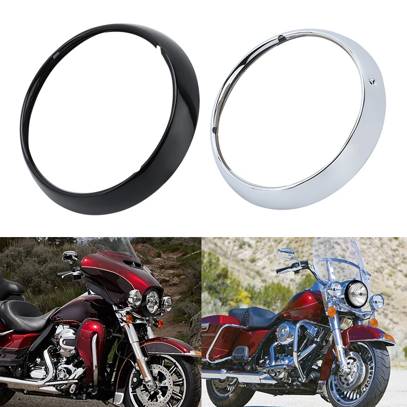 Motorcycle 7‘’Headlight Lamp Trim Ring Black Chrome Decor Cover For Harley Touring Road King Electra Street Tri Glide 1996-up
Motorcycle 7‘’Headlight Lamp Trim Ring Black Chrome Decor Cover For Harley Touring Road King Electra Street Tri Glide 1996-up
