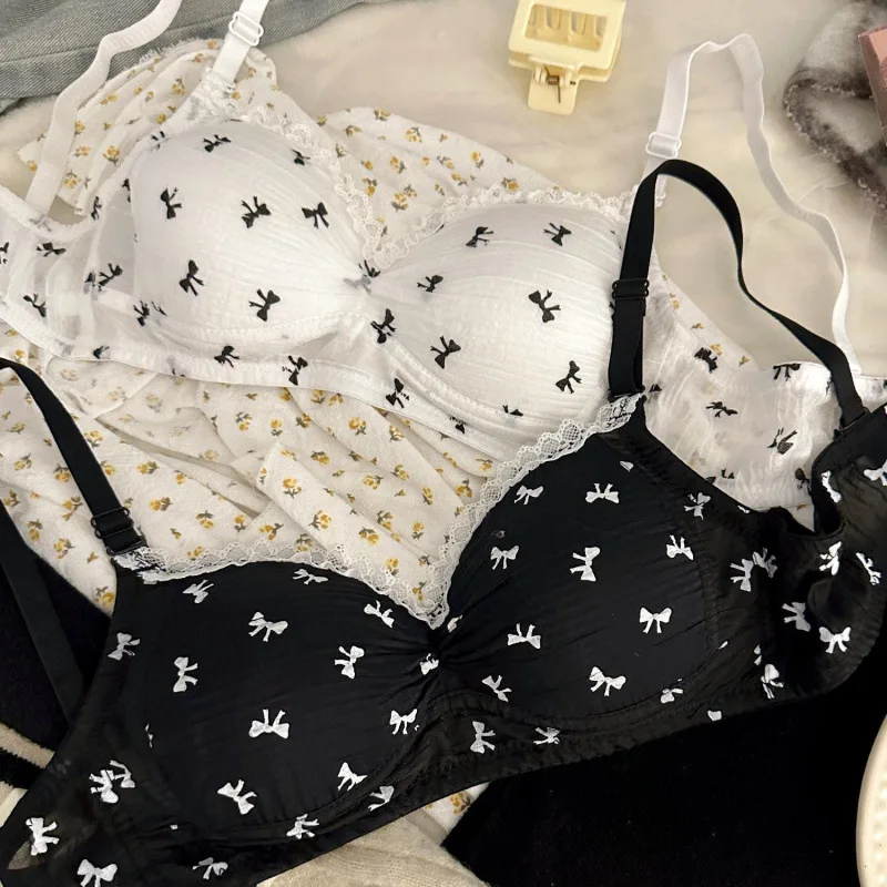 Нижнее белье с милым бантом для девочек, маленькая грудь со сборками, без стальных колец, кружевные пузыри, японский стиль
Нижнее белье с милым бантом для девочек, маленькая грудь со сборками, без стальных колец, кружевные пузыри, японский стиль