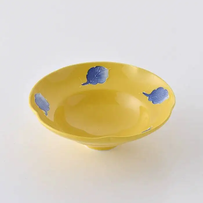 In Stock Imported Arita Ware Yellow Glaze Wooden Leaf Deep Japanese Ceramic Plate Fruit Bowl
In Stock Imported Arita Ware Yellow Glaze Wooden Leaf Deep Japanese Ceramic Plate Fruit Bowl