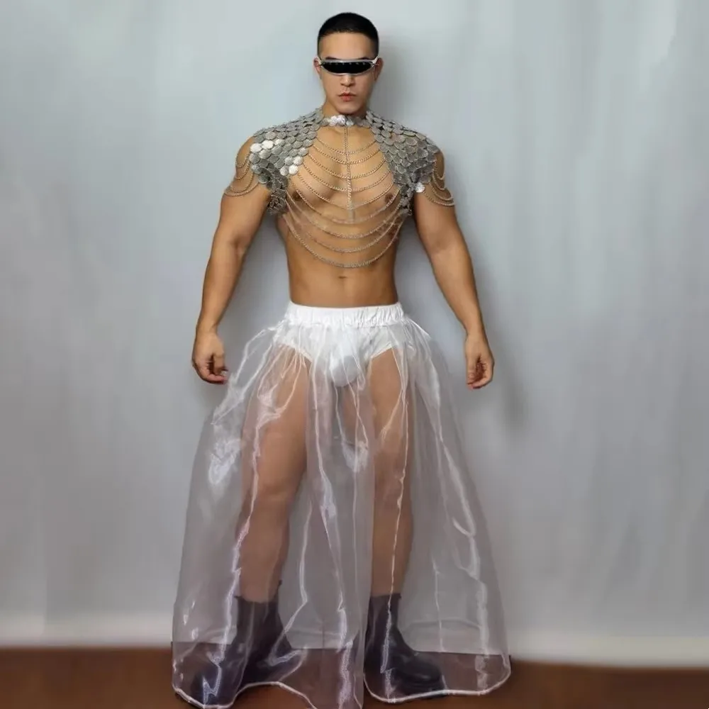 Men's Sexy Slim Sequin Shoulder Sleeve Top Nightclub Bar DJ Dance Stage Performance Wear Shiny Party Club Show Costume
Men's Sexy Slim Sequin Shoulder Sleeve Top Nightclub Bar DJ Dance Stage Performance Wear Shiny Party Club Show Costume