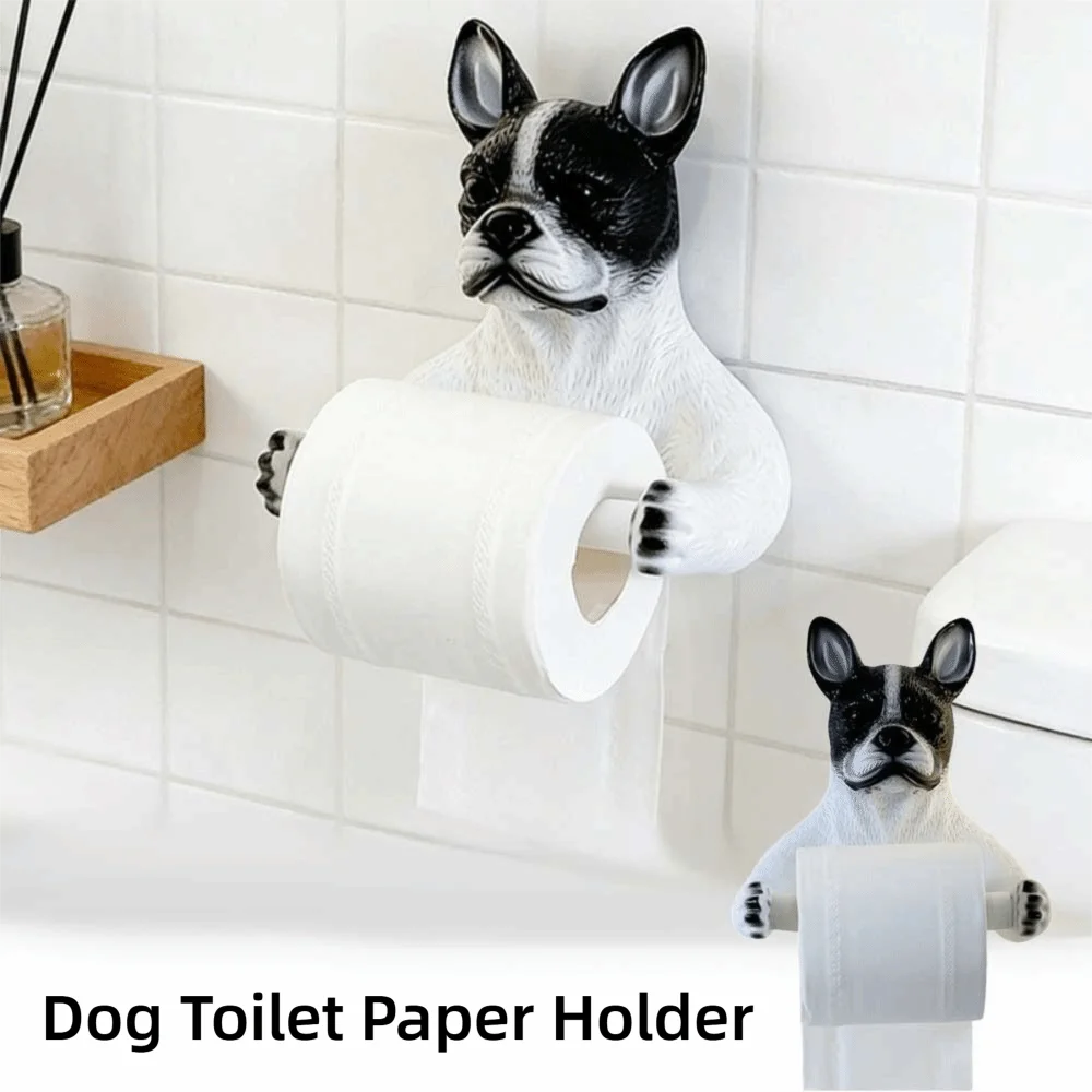 Cute Dog Toilet Paper Holder 3D Dog Shape Decorative Dog Toilet Roll Holder Space Saving Multif-unctional Wall Mounted Roll Rack
Cute Dog Toilet Paper Holder 3D Dog Shape Decorative Dog Toilet Roll Holder Space Saving Multif-unctional Wall Mounted Roll Rack