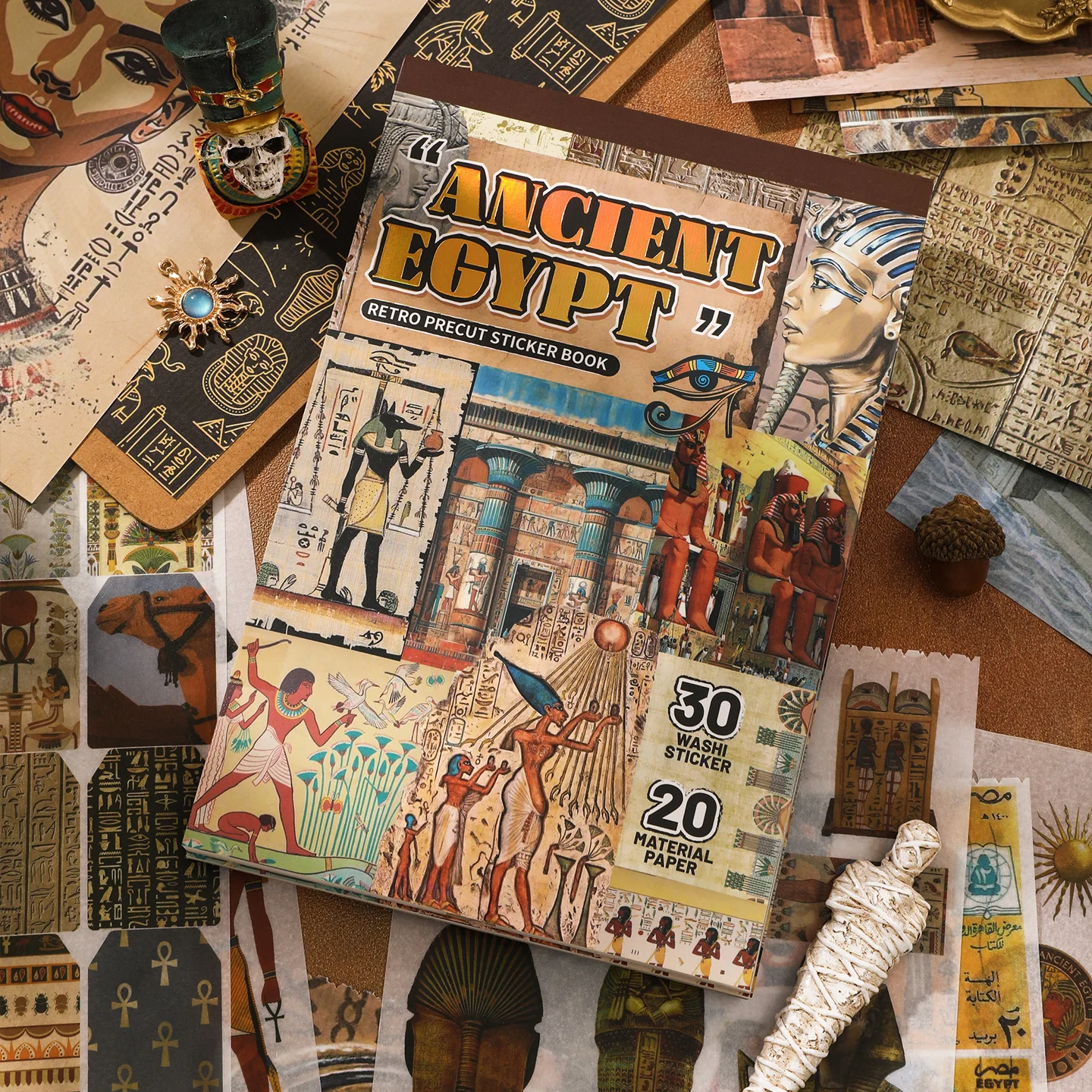 50pcs Ancient Egypt Stickers Book Die Diy Cut Decorative Handmade Scrapbooking Material Diary Album Craft Supplies
50pcs Ancient Egypt Stickers Book Die Diy Cut Decorative Handmade Scrapbooking Material Diary Album Craft Supplies