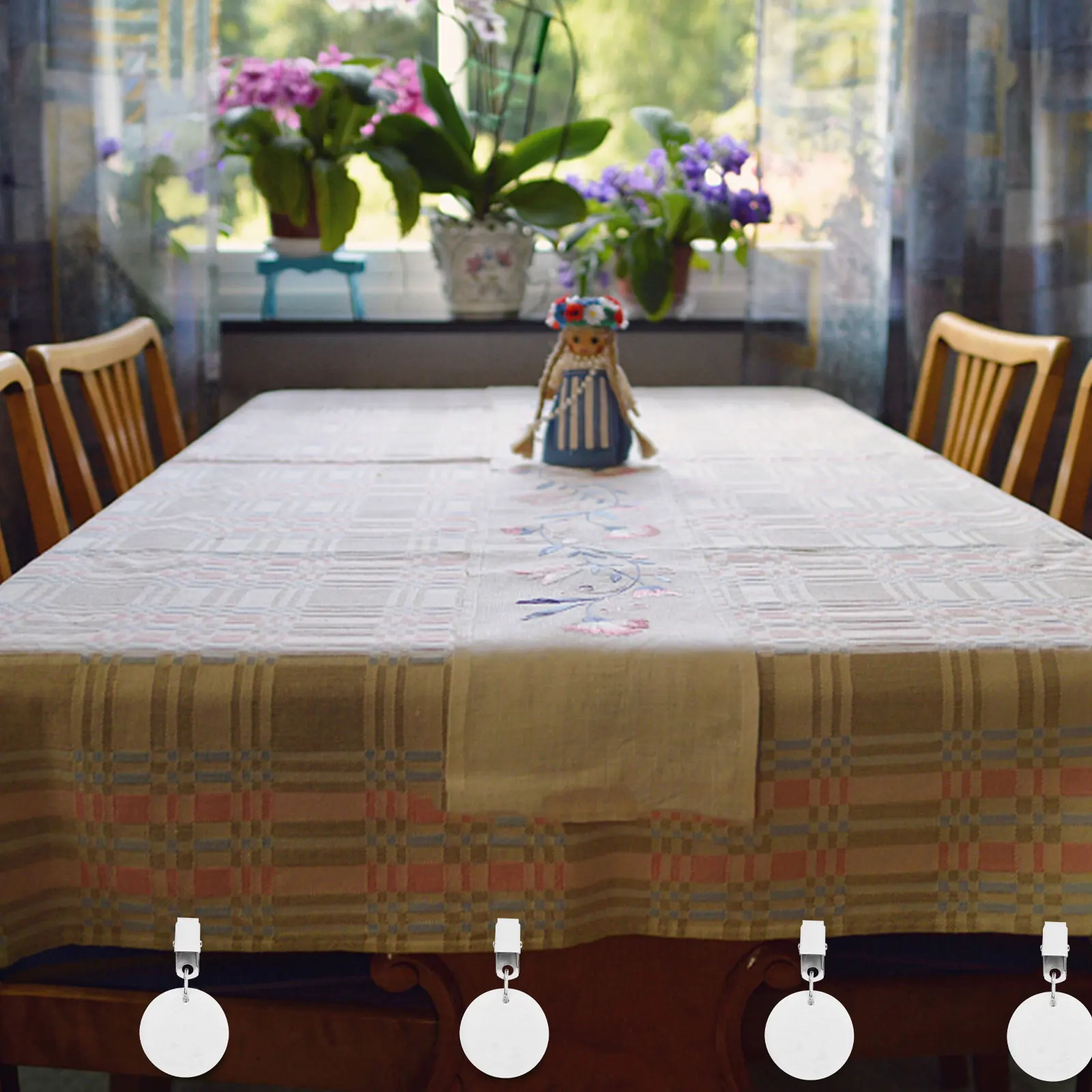 4pcs Tablecloth Weights Windproof Clips for Kitchen Dining Room Outdoor Picnic Reusable Compact Iron Decorative Cover
4pcs Tablecloth Weights Windproof Clips for Kitchen Dining Room Outdoor Picnic Reusable Compact Iron Decorative Cover