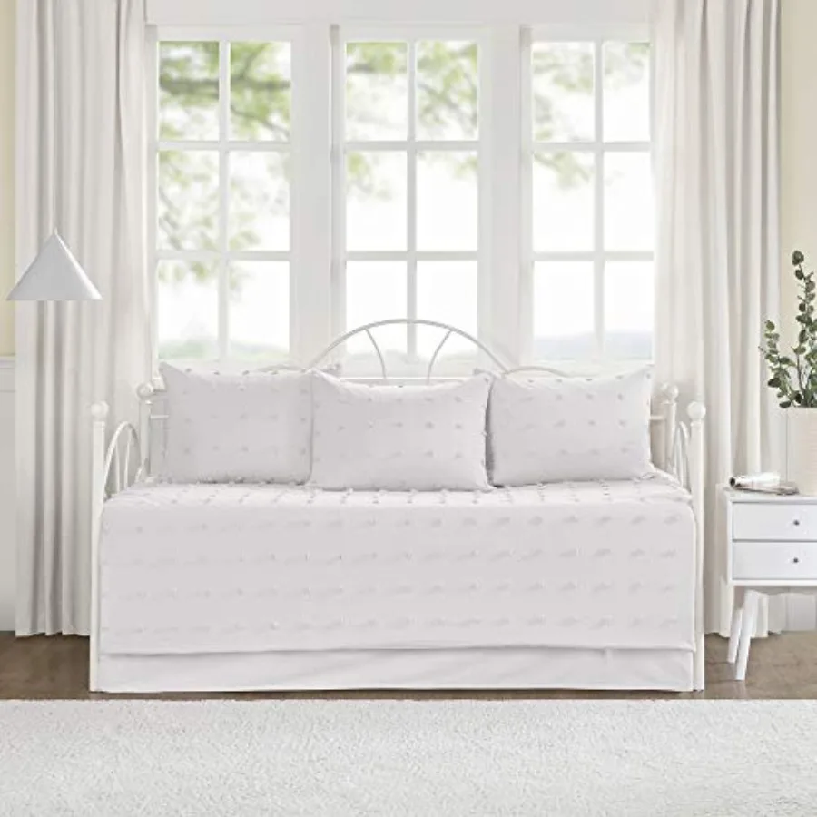 Brooklyn Cotton Daybed Cover - Jacquard Tufted Chenille with Quilted Reverse All Season Bedding with Bedskirt Matching Shams De
Brooklyn Cotton Daybed Cover - Jacquard Tufted Chenille with Quilted Reverse All Season Bedding with Bedskirt Matching Shams De