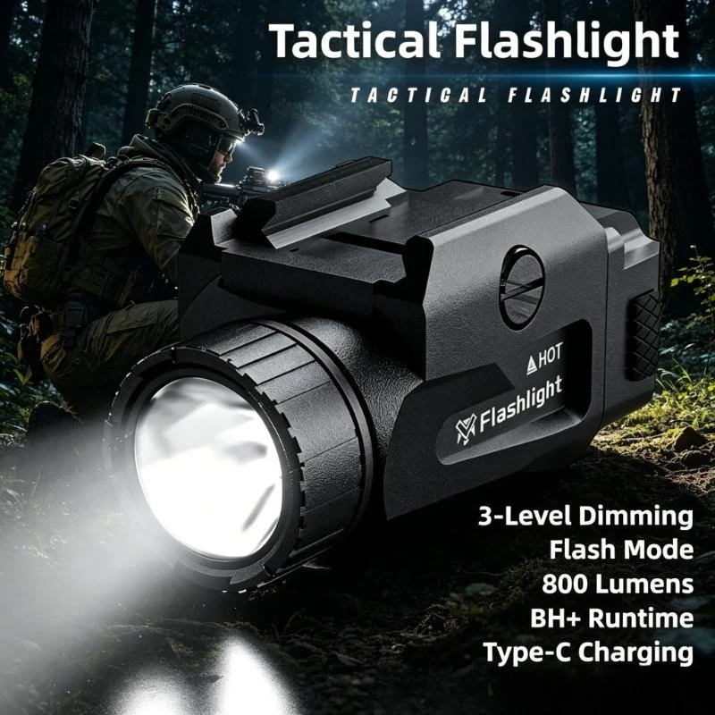 New 800LM Tactical LED Torch 4 Mode USB Rechargeable Quick Release Fit Picatinny Rail Outdoor Sport Accessory
New 800LM Tactical LED Torch 4 Mode USB Rechargeable Quick Release Fit Picatinny Rail Outdoor Sport Accessory