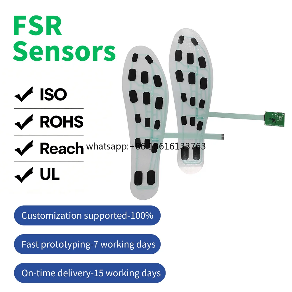 New 16 Point Sensing Insole Sensor Thin Film Foot Pressure Sensor FSR Flexible Sensor for Feet
New 16 Point Sensing Insole Sensor Thin Film Foot Pressure Sensor FSR Flexible Sensor for Feet
