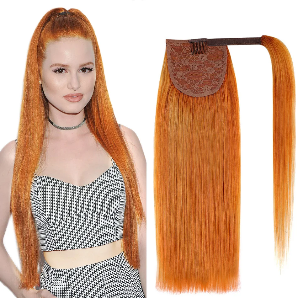 Real Beauty Ponytail Human Hair Silky Straight Wrap Around Ponytail Hair Extensions Organge Color Brazilian Clip in Ponytail
Real Beauty Ponytail Human Hair Silky Straight Wrap Around Ponytail Hair Extensions Organge Color Brazilian Clip in Ponytail