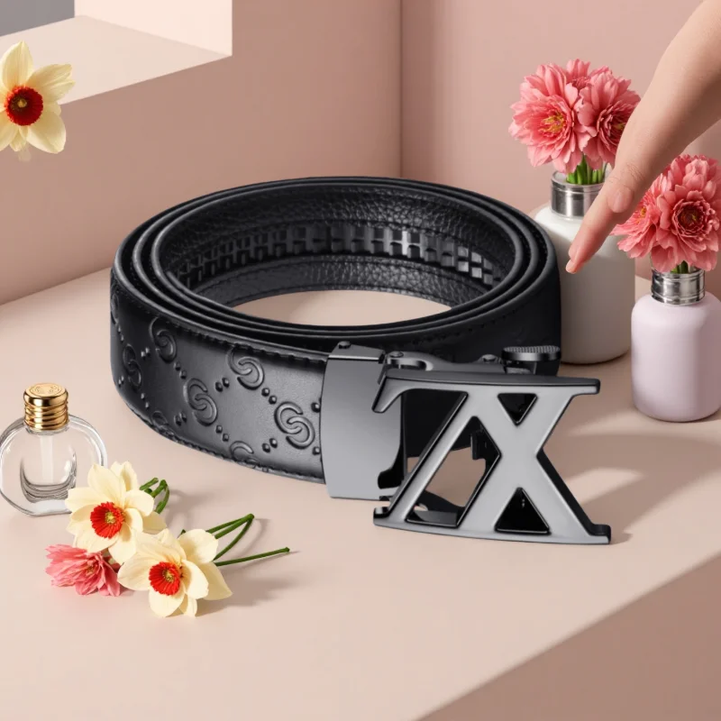 Мужской высококачественный ремень с автоматической пряжкой из натуральной кожи, деловой повседневный модный пояс для офиса, повседневной носки
Мужской высококачественный ремень с автоматической пряжкой из натуральной кожи, деловой повседневный модный пояс для офиса, повседневной носки