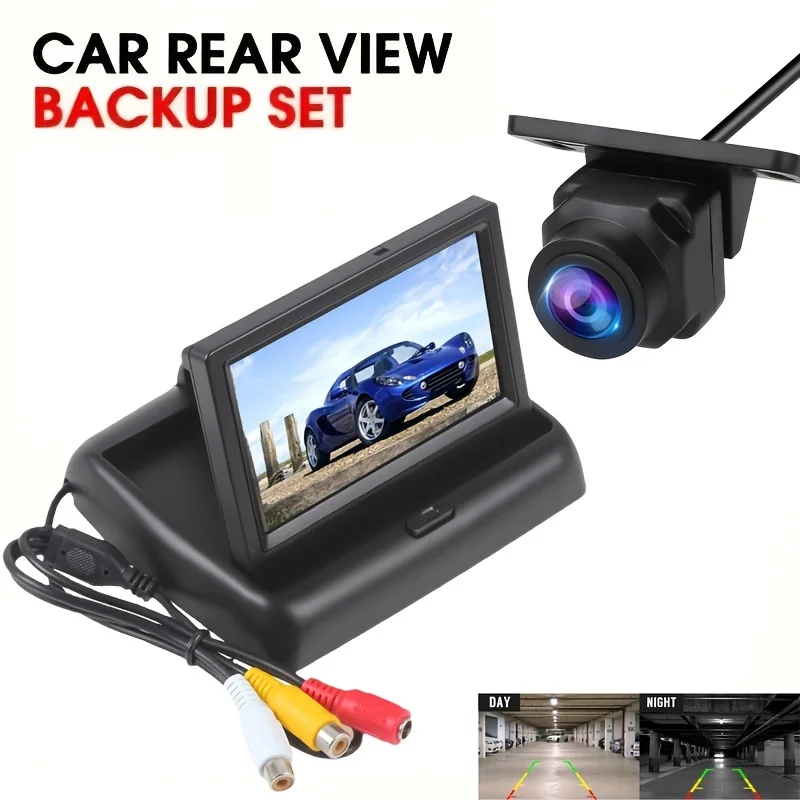 HD Wired Backup Camera System with 10.92cm Monitor- Easy Installation,Dual-View for Cars, SUVs, Vans, MPVs - Parking Guide Lines
HD Wired Backup Camera System with 10.92cm Monitor- Easy Installation,Dual-View for Cars, SUVs, Vans, MPVs - Parking Guide Lines