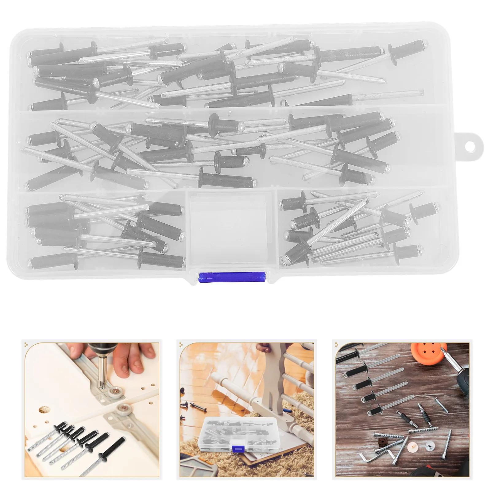 60Pcs Pop Rivet Black Round Head Aluminum Flange Blind Rivet Half Hollow Long Grip Rivets Ideal for Home Decor Furniture
60Pcs Pop Rivet Black Round Head Aluminum Flange Blind Rivet Half Hollow Long Grip Rivets Ideal for Home Decor Furniture