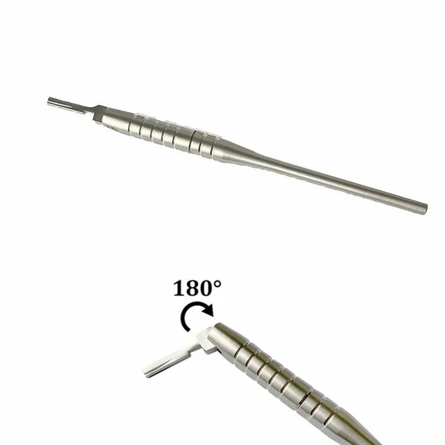 Adjustable 180 Scalpel Handle Stainless Steel Dental Scalpel Rotatable Handle Medical Surgical Instruments
Adjustable 180 Scalpel Handle Stainless Steel Dental Scalpel Rotatable Handle Medical Surgical Instruments