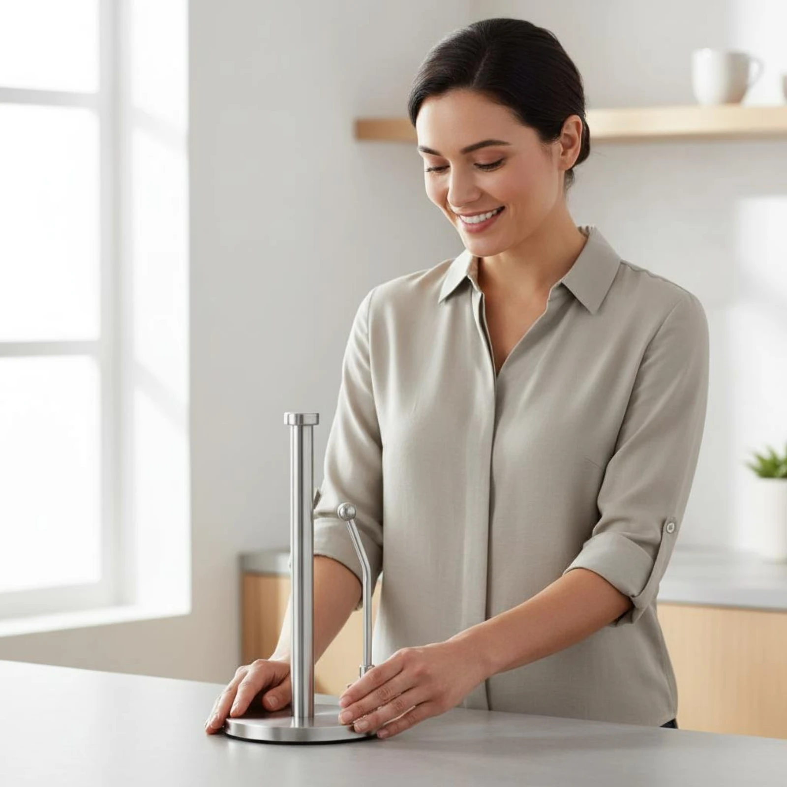 Stainless Steel Paper Towel Stand Easy Tear Countertop Kitchen Roll Holder for Bathroom
Stainless Steel Paper Towel Stand Easy Tear Countertop Kitchen Roll Holder for Bathroom