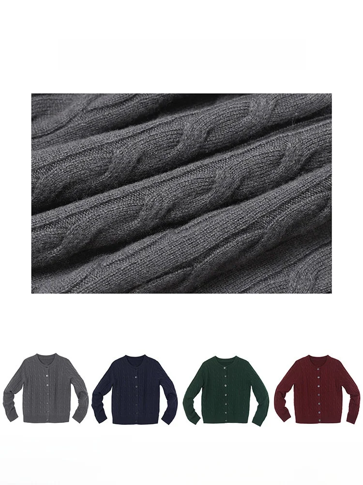 Slim Fit Knitted Sweater Cardigan Women's Fashion Spring 2025 Woolen Long Sleeve round Neck Open Style Simple Twist Design
Slim Fit Knitted Sweater Cardigan Women's Fashion Spring 2025 Woolen Long Sleeve round Neck Open Style Simple Twist Design