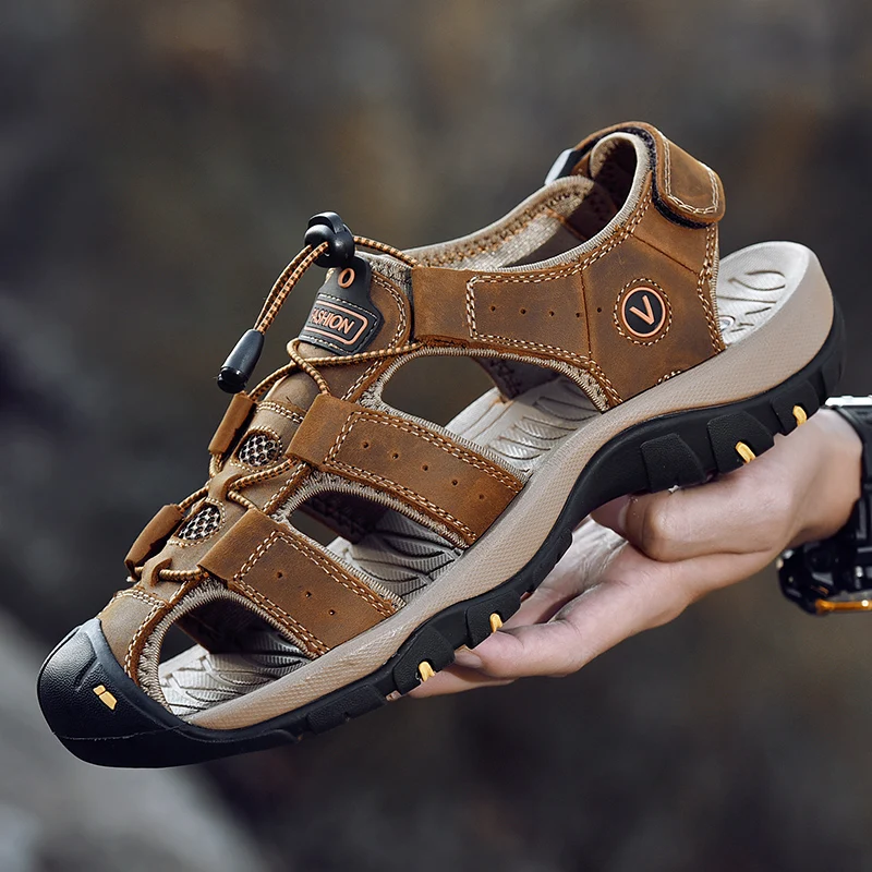 Summer Men Sandals Genuine Leather Mens Casual Shoes Outdoor Men Leather Sandals for Men Beach Shoes Roman Shoes Plus Size 38-48
Summer Men Sandals Genuine Leather Mens Casual Shoes Outdoor Men Leather Sandals for Men Beach Shoes Roman Shoes Plus Size 38-48