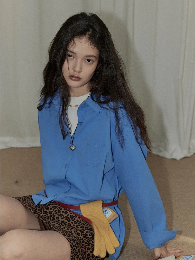 Blue Red Single Button Flip Collar Casual Shirt Women's Spring Autumn New Style Versatile LITLECOT Shirt Retro Commute Style ...
Blue Red Single Button Flip Collar Casual Shirt Women's Spring Autumn New Style Versatile LITLECOT Shirt Retro Commute Style ...
