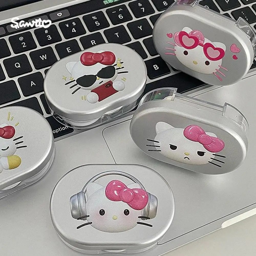 Contact Lens Case Anime Sanrio Hello Kitty Portable Travel Doll Eye Lens Compact Organizer Accessories Silver Gift for Girls
Contact Lens Case Anime Sanrio Hello Kitty Portable Travel Doll Eye Lens Compact Organizer Accessories Silver Gift for Girls