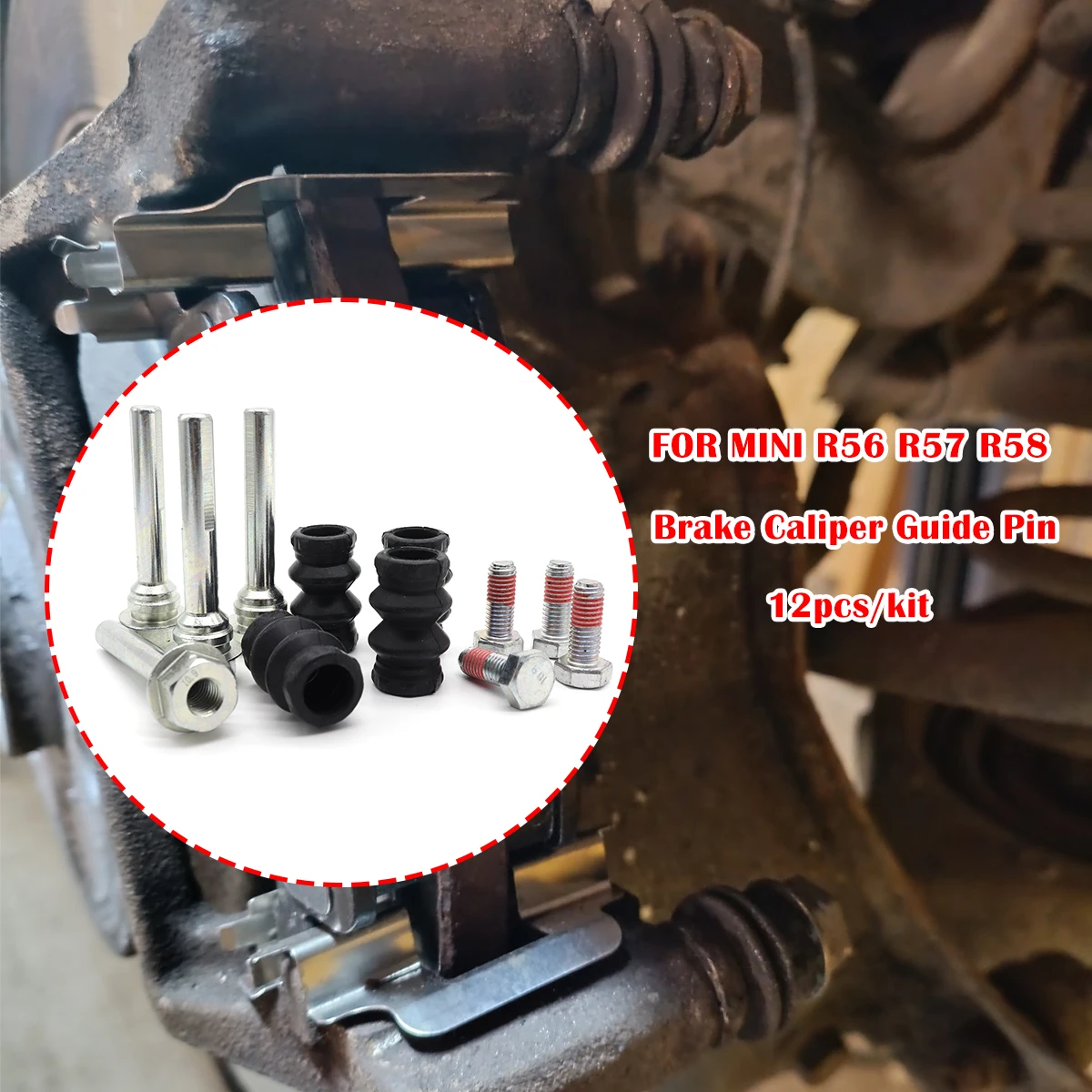 12PCS Brake Caliper Cylinder Slider Guide Pin For Disc Housing Bolts Rubber Bush Boot Seal Kit FOR MINI R56 R57 R58 CABRIO COUPE
12PCS Brake Caliper Cylinder Slider Guide Pin For Disc Housing Bolts Rubber Bush Boot Seal Kit FOR MINI R56 R57 R58 CABRIO COUPE