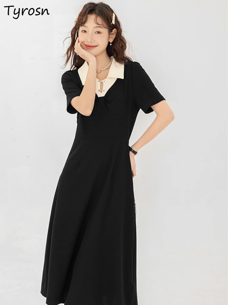 Dresses Women Elegant Chinese Style Summer Retro All-match Leisure Daily Turn-down Collar Cozy Tender Temperament Students Midi
Dresses Women Elegant Chinese Style Summer Retro All-match Leisure Daily Turn-down Collar Cozy Tender Temperament Students Midi