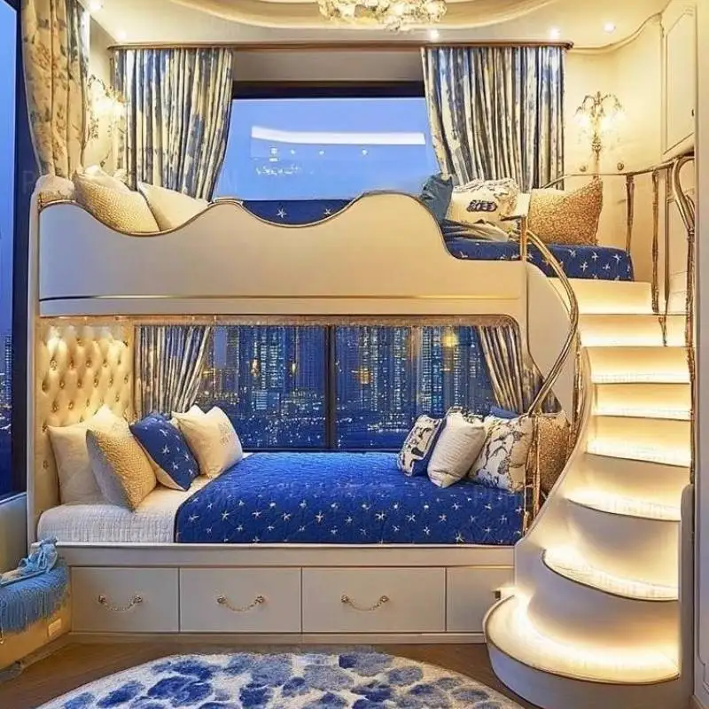 Double Decker Wooden Kids Beds Safety Luxuce Custom Design Children Beds Modern Style Single Camas Infantiles Furniture Home
Double Decker Wooden Kids Beds Safety Luxuce Custom Design Children Beds Modern Style Single Camas Infantiles Furniture Home