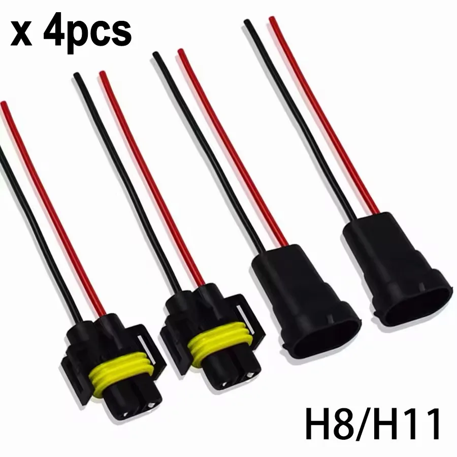 4Pcs H8 H9 H11 Male Female Plug Connector Socket Adapter Wiring Harness Car Headlight Fog Lamp Base Plug Extension Cable 2Pcs
4Pcs H8 H9 H11 Male Female Plug Connector Socket Adapter Wiring Harness Car Headlight Fog Lamp Base Plug Extension Cable 2Pcs