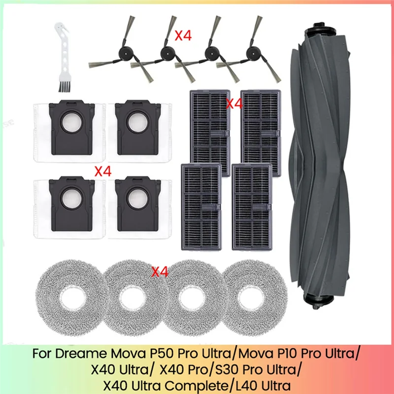 ABJI-18PCS For Dreame Mova P50 Pro Ultra/Mova P10 Pro Ultra X40 Ultra/ X40 Pro/S30 Pro Ultra/L40 Ultra Vacuum Cleaner Parts
ABJI-18PCS For Dreame Mova P50 Pro Ultra/Mova P10 Pro Ultra X40 Ultra/ X40 Pro/S30 Pro Ultra/L40 Ultra Vacuum Cleaner Parts
