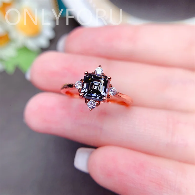 Asscher Cut 1ct 6x6mm Grey Moissanite Engagement Ring 925 Sterling Silver Grey Moissanite Diamond Ring for Women
Asscher Cut 1ct 6x6mm Grey Moissanite Engagement Ring 925 Sterling Silver Grey Moissanite Diamond Ring for Women