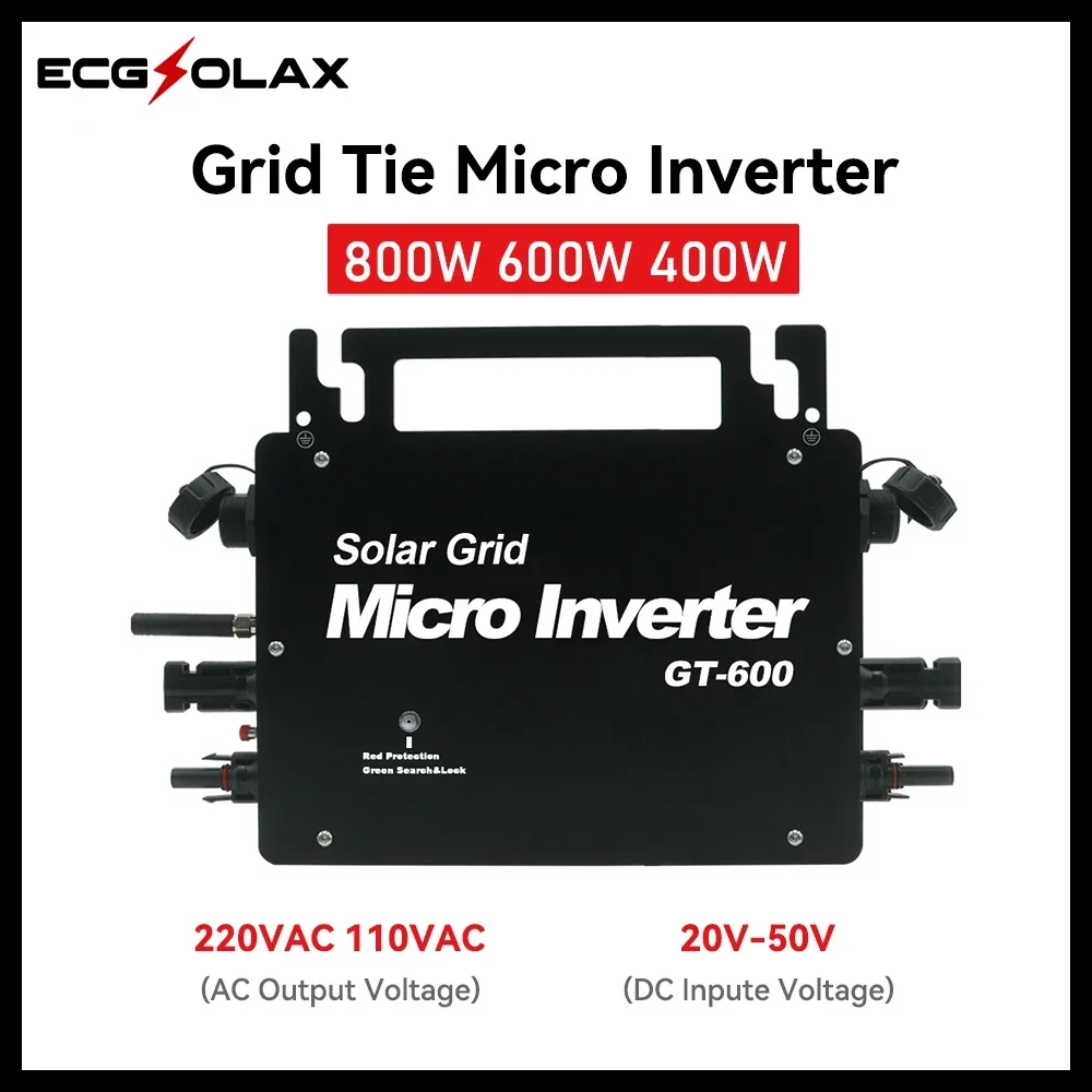 ECGSOLAX 800W 600W 400W Micro Inverter solare collegato alla rete 220V 110V 20-50VDC ingresso Microinverter a onda sinusoidale p
ECGSOLAX 800W 600W 400W Micro Inverter solare collegato alla rete 220V 110V 20-50VDC ingresso Microinverter a onda sinusoidale p