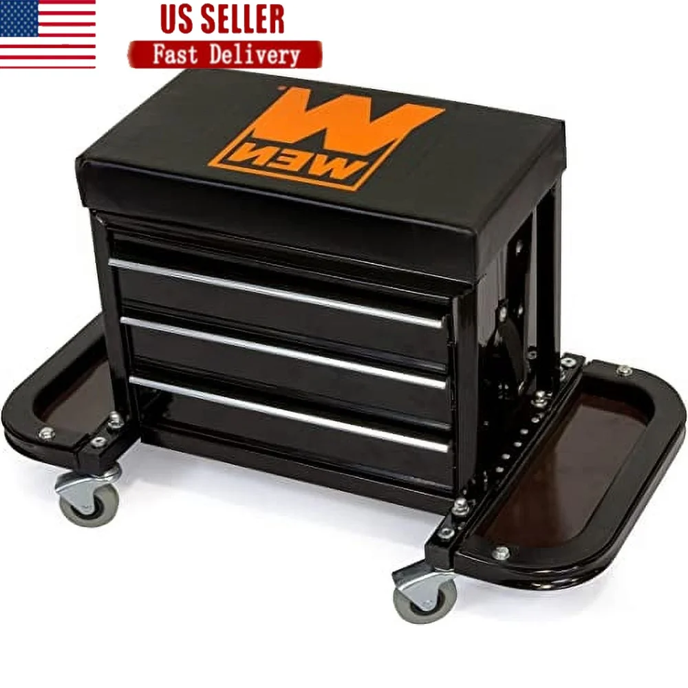 Glider Rolling Tool Chest with Cushioned Seat Magnetic Trays Storage Drawers Ball-Bearing Casters Garage Organizer 350 lbs
Glider Rolling Tool Chest with Cushioned Seat Magnetic Trays Storage Drawers Ball-Bearing Casters Garage Organizer 350 lbs