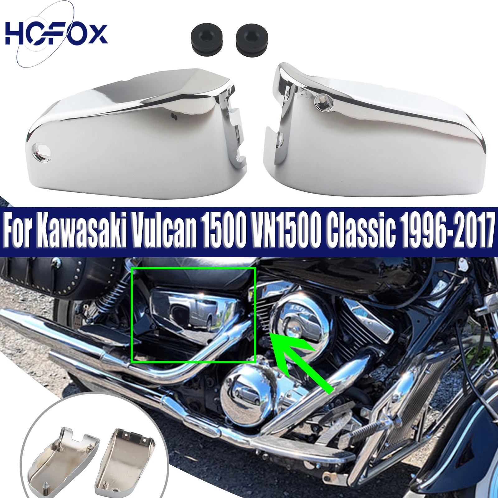 For Kawasaki Vulcan 1500 VN1500 Classic 1996-2017 Battery Side Covers
For Kawasaki Vulcan 1500 VN1500 Classic 1996-2017 Battery Side Covers