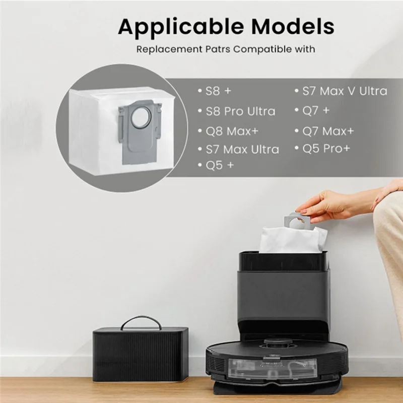 Stable-14 Pcs 2.7L Large Disposable Dust Bag For Roborock S8 Pro Ultra/S8+/S7 Maxv Ultra/S7 Max Ultra/Q5+/Q7+/Q7 Max+ Vacuum
Stable-14 Pcs 2.7L Large Disposable Dust Bag For Roborock S8 Pro Ultra/S8+/S7 Maxv Ultra/S7 Max Ultra/Q5+/Q7+/Q7 Max+ Vacuum