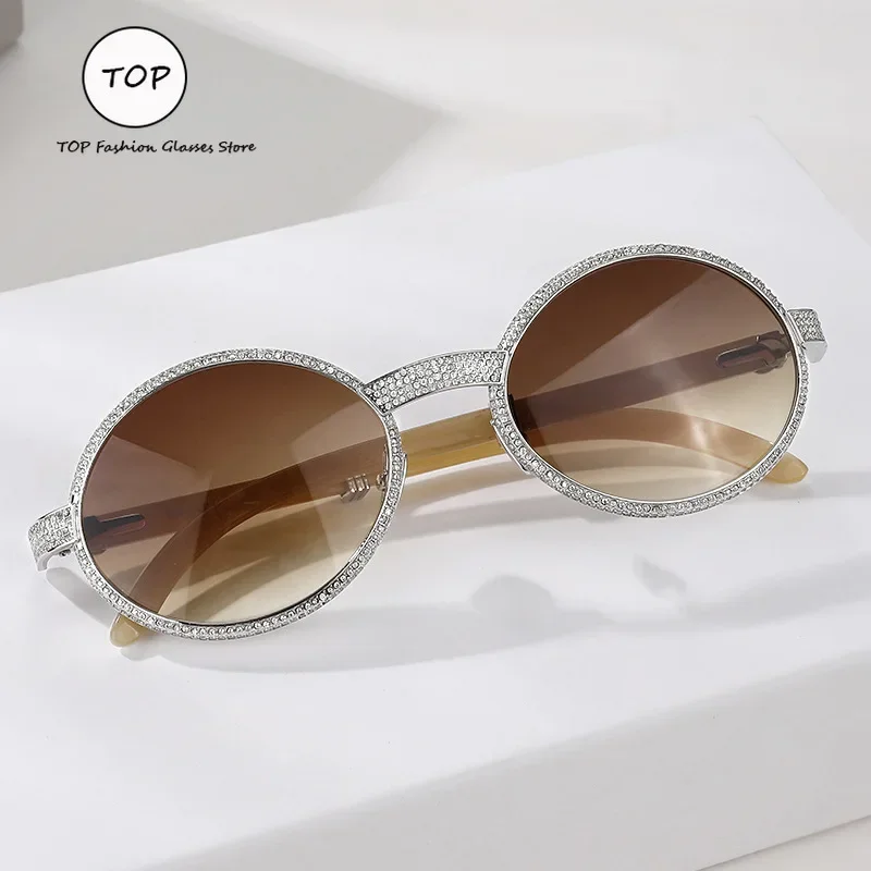 S925 Silver Inlaid Mosan Diamond Full Frame Men's Horn Sunglasses UV400 Natural Black Horn Leg Sunglasses for Women 1925211T
S925 Silver Inlaid Mosan Diamond Full Frame Men's Horn Sunglasses UV400 Natural Black Horn Leg Sunglasses for Women 1925211T
