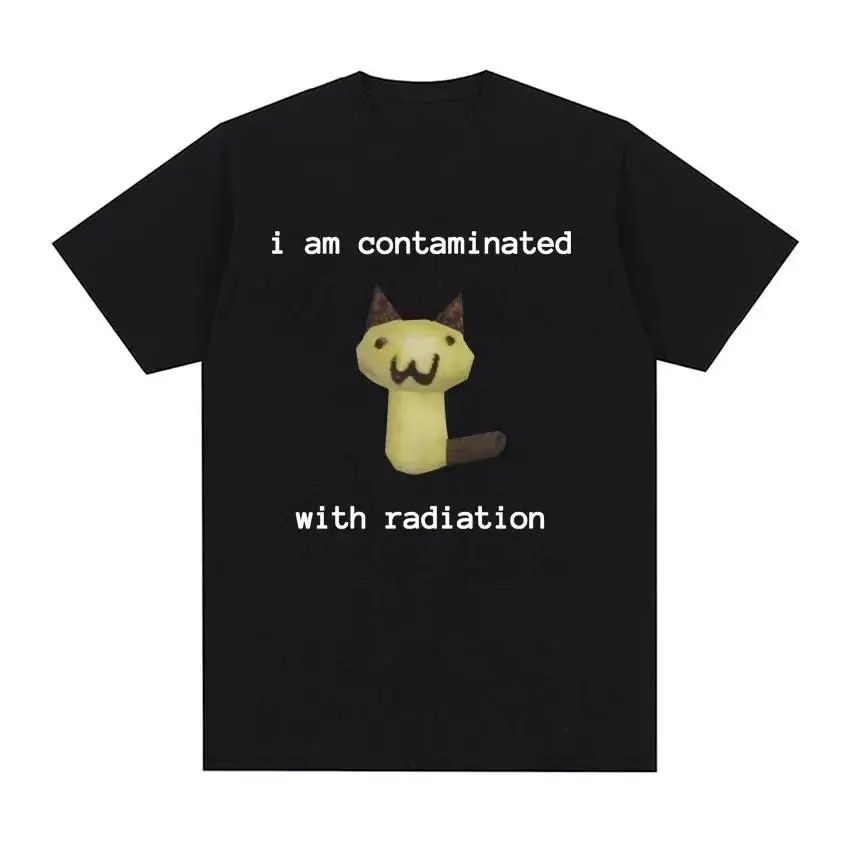 Футболка I Am Contaminated with Radiation с забавным котом-мемом, мужская и женская винтажная футболка с коротким рукавом, мужские футболки с круглым вырезом из 100% хлопка
Футболка I Am Contaminated with Radiation с забавным котом-мемом, мужская и женская винтажная футболка с коротким рукавом, мужские футболки с круглым вырезом из 100% хлопка