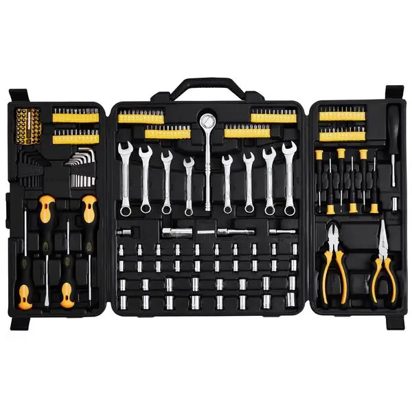 VEVOR 221-Piece Mechanics Tool Set 1/4' and 3/8' Drive Sockets SAE and Metric 
VEVOR 221-Piece Mechanics Tool Set 1/4' and 3/8' Drive Sockets SAE and Metric