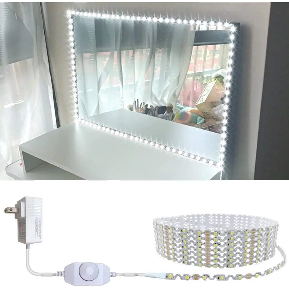 Adjustable LED Vanity Mirror Lights Kit with Bendable Strips, Dimmer, and Power Supply for Makeup Mirrors
Adjustable LED Vanity Mirror Lights Kit with Bendable Strips, Dimmer, and Power Supply for Makeup Mirrors