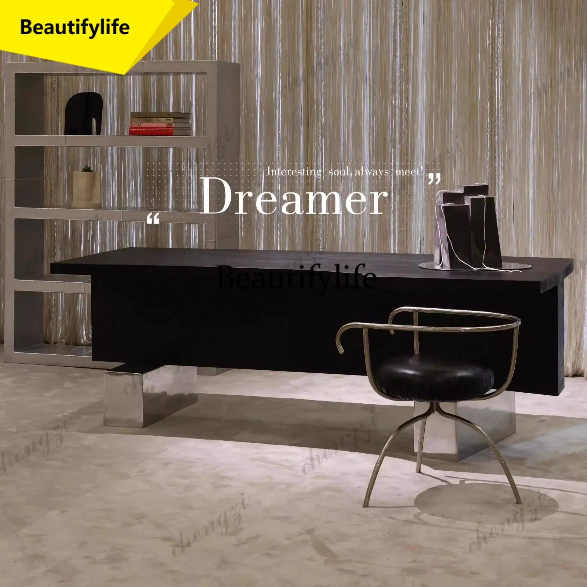 A17 Italian minimalist solid wood desk modern minimalist designer light luxury home medieval desk
A17 Italian minimalist solid wood desk modern minimalist designer light luxury home medieval desk