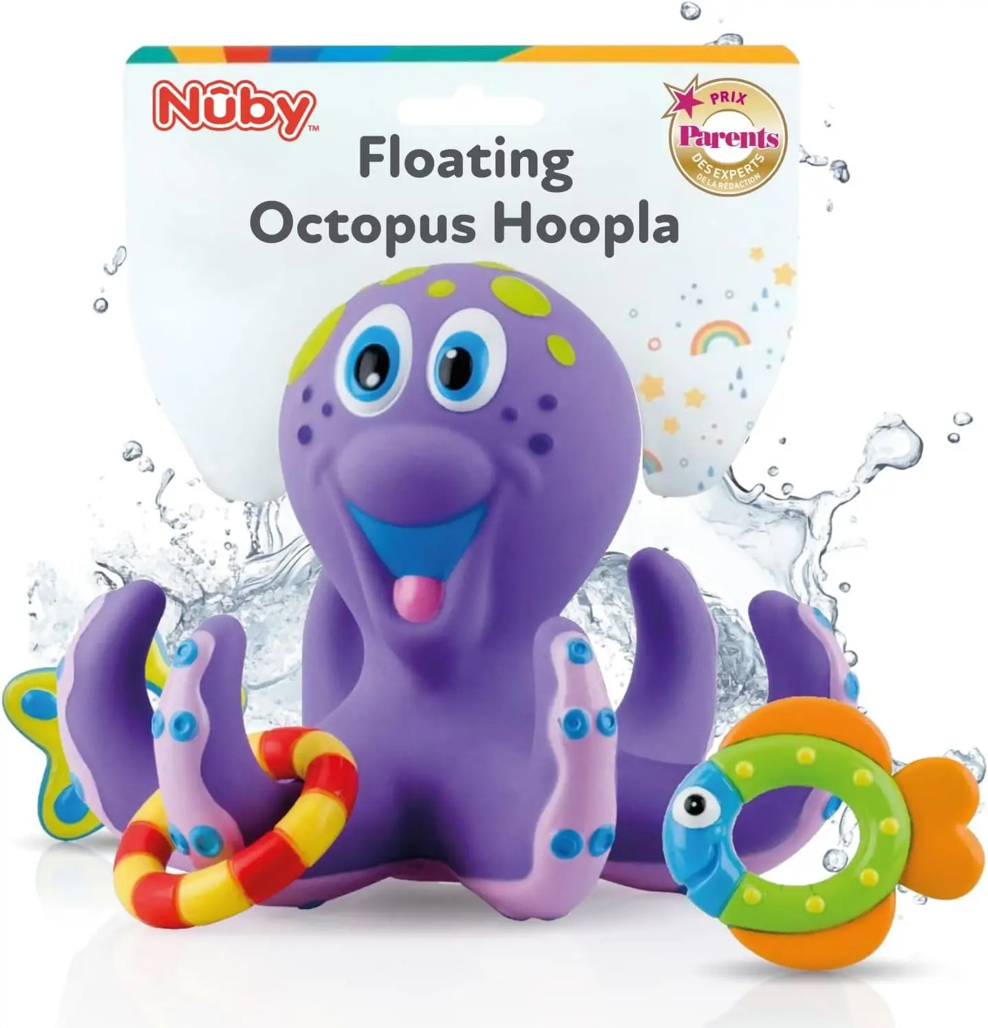 Floating Octopus Bath Toy with 3 Hoopla Rings-No Hole Design Prevents Moisture-Enhances Motor Skills for Toddlers 18+ Months
Floating Octopus Bath Toy with 3 Hoopla Rings-No Hole Design Prevents Moisture-Enhances Motor Skills for Toddlers 18+ Months